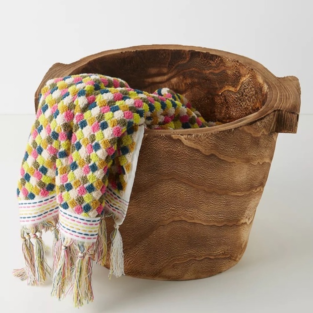 Anthropologie-Paulownia Wood Bin
